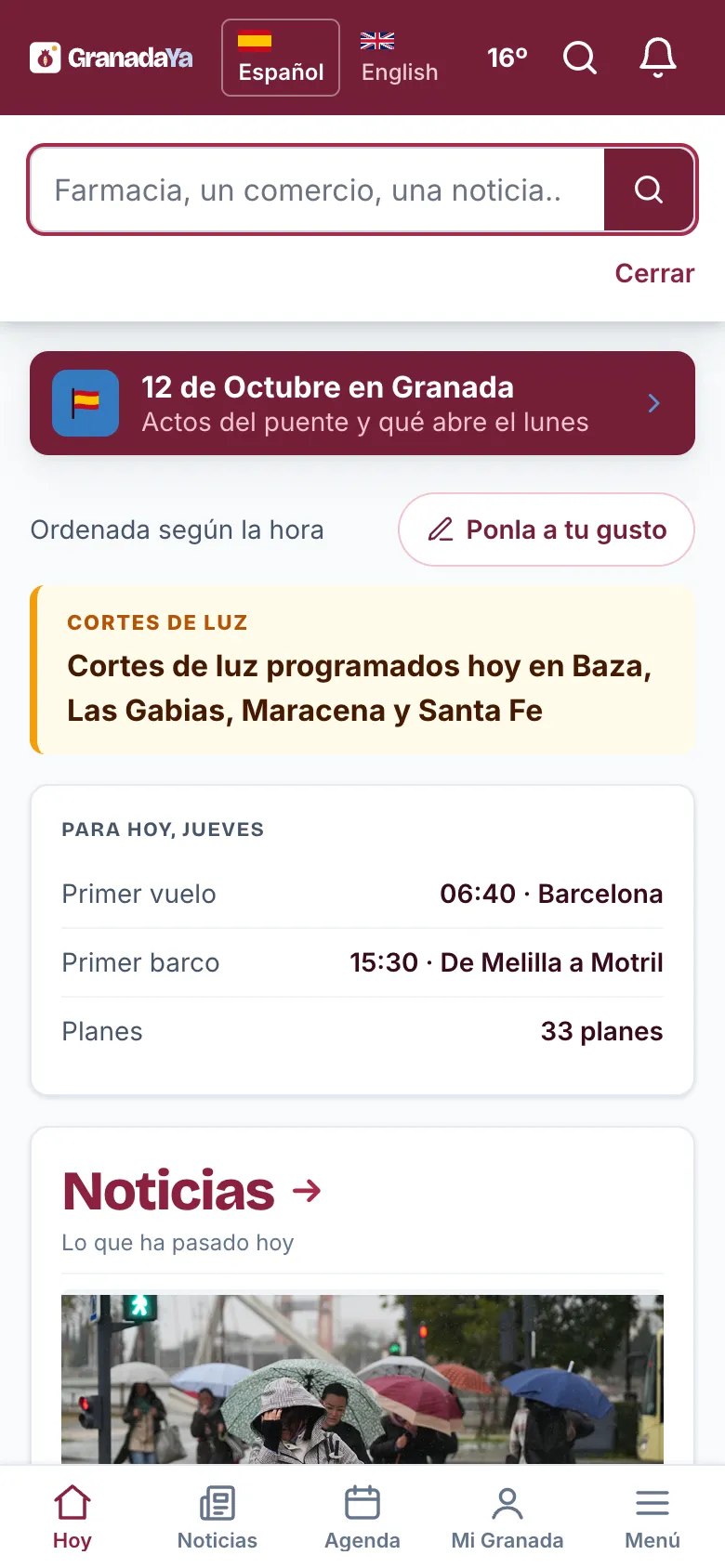 El buscador de la lupa, con lo más buscado