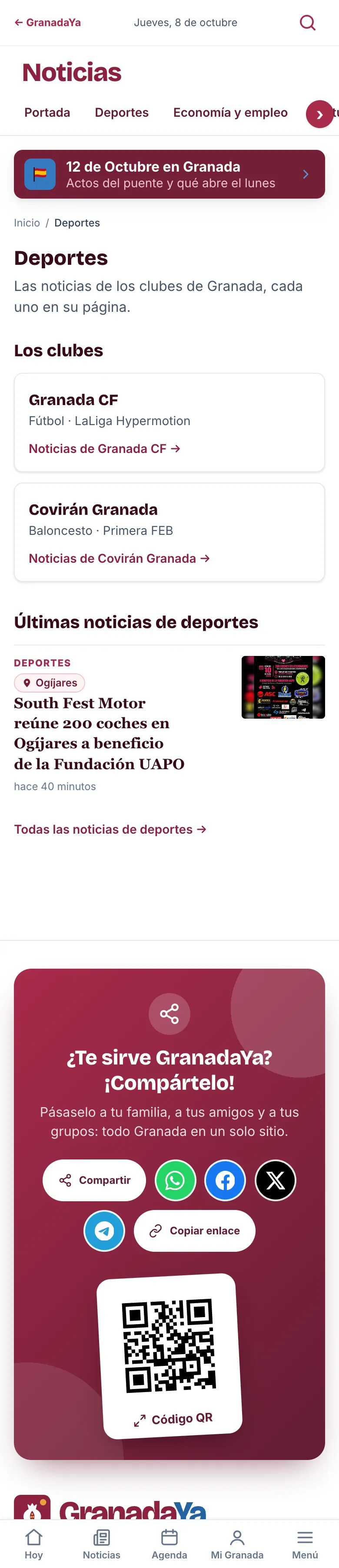 Deportes, club a club