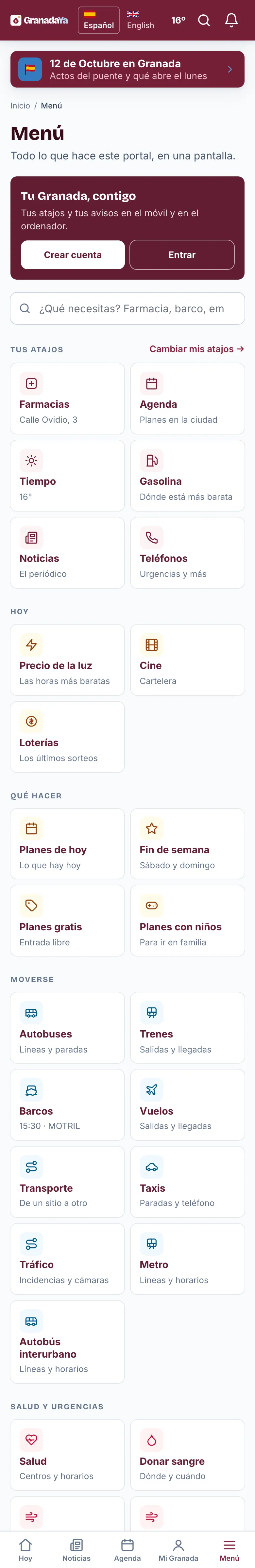 El Menú de GranadaYa