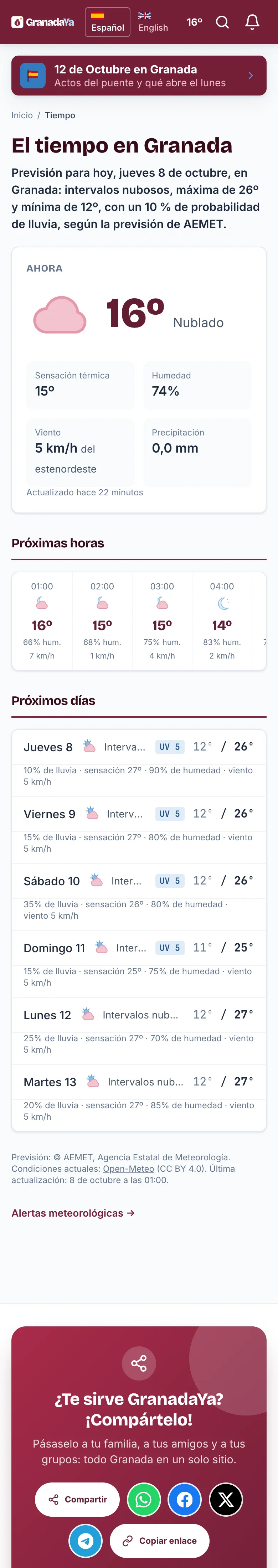 El tiempo