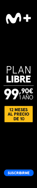 Movistar Plus+: Plan Libre anual, 99,90 €, doce meses al precio de diez.