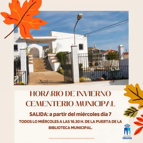 Image for the story: The taxi to the Órgiva cemetery changes to winter hours from October 7