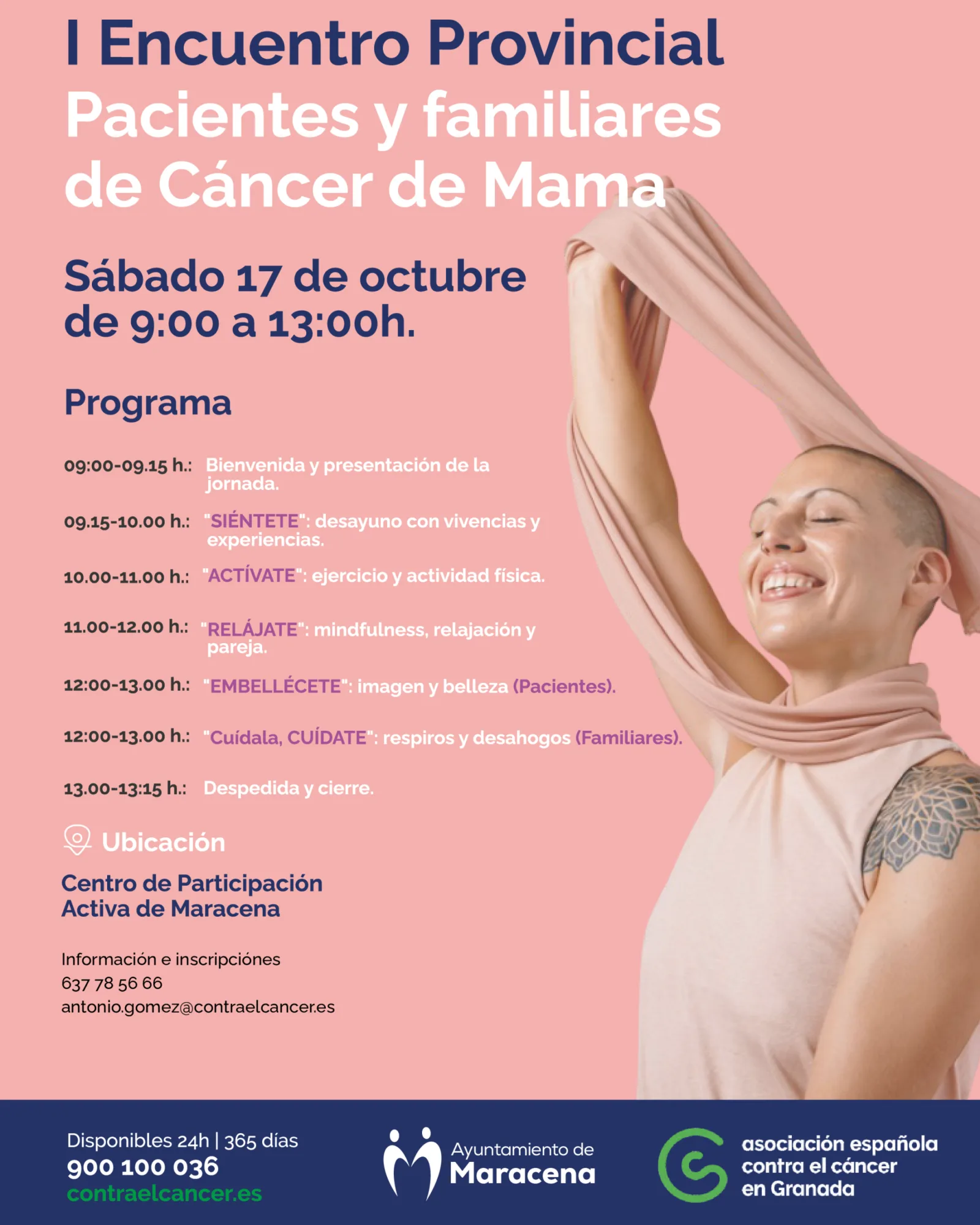 Imagen de la noticia: Maracena acoge el 17 de octubre el I Encuentro Provincial de Cáncer de Mama