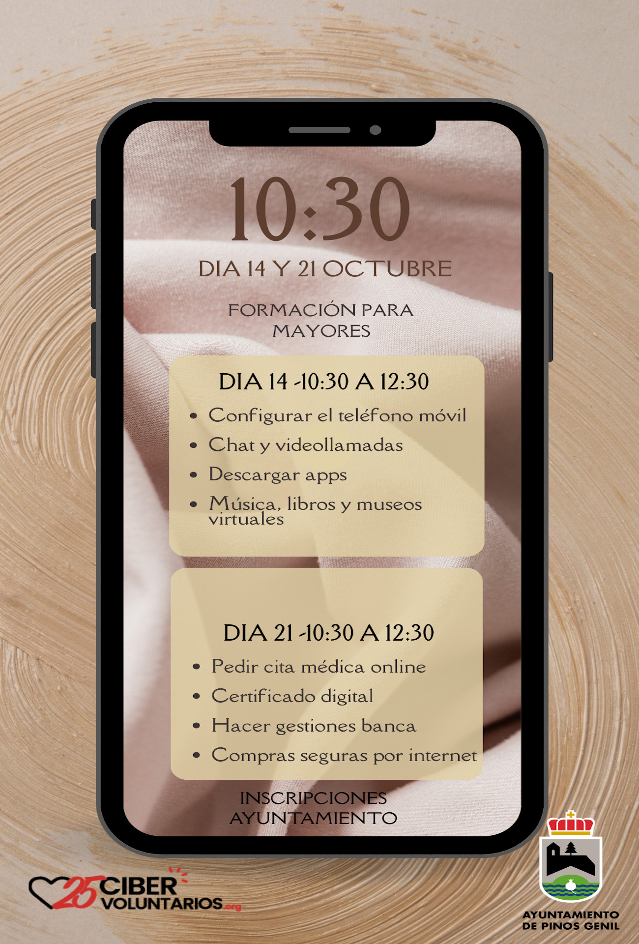 Imagen de la noticia: Pinos Genil organiza formación digital para personas mayores los días 14 y 21 de octubre