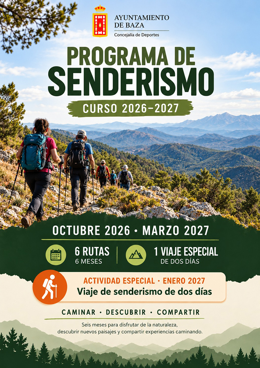 Imagen de la noticia: Baza abre el domingo 18 de octubre su programa de senderismo con seis rutas y un viaje de dos días