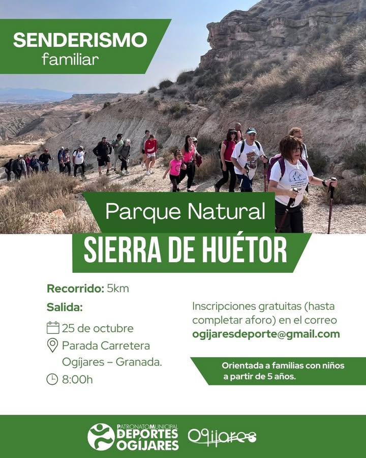 Imagen de la noticia: Ogíjares organiza una ruta de senderismo familiar de 5 km el domingo 25 de octubre