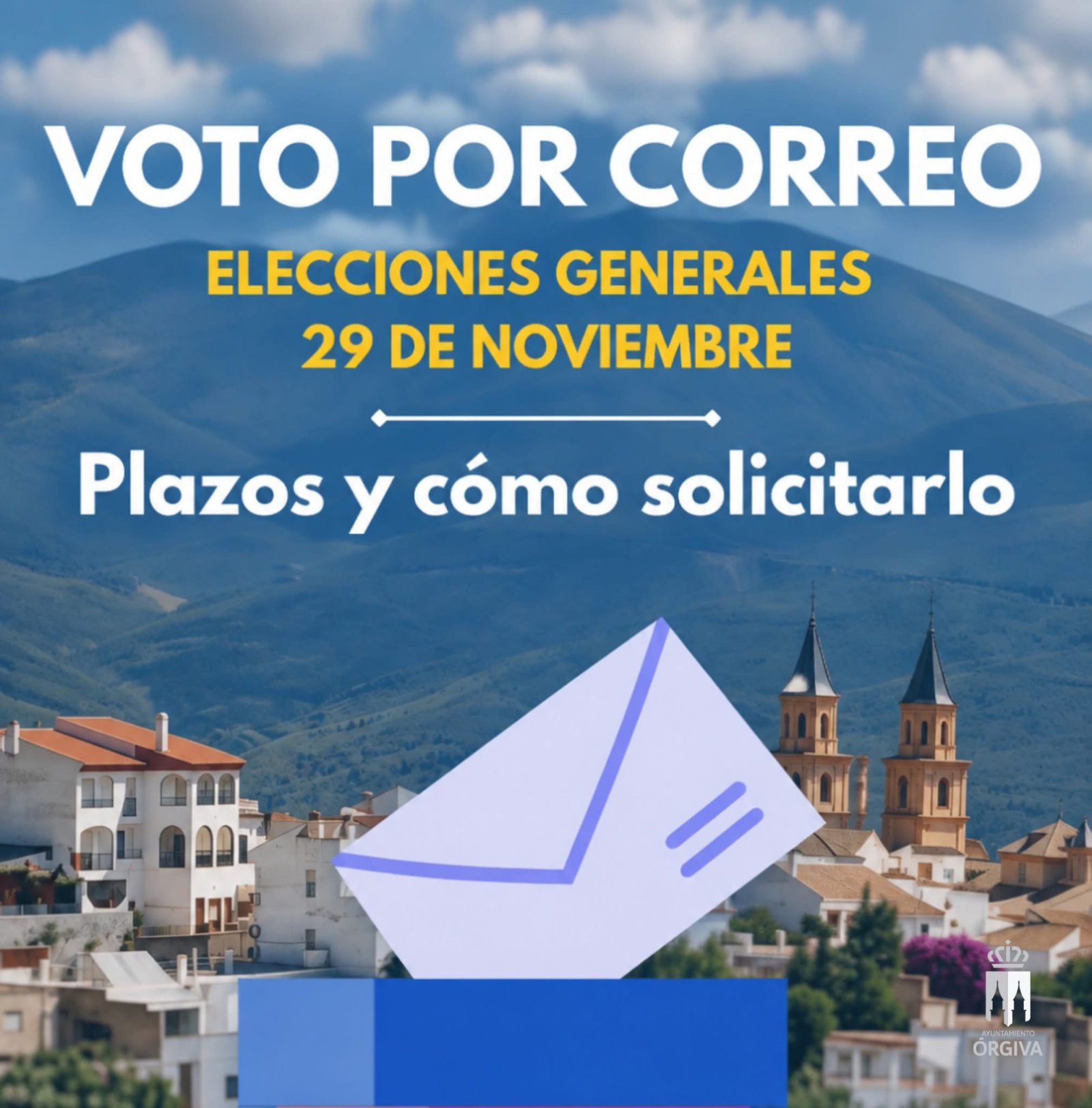 Imagen de la noticia: Órgiva abre la solicitud del voto por correo para las generales del 29 de noviembre