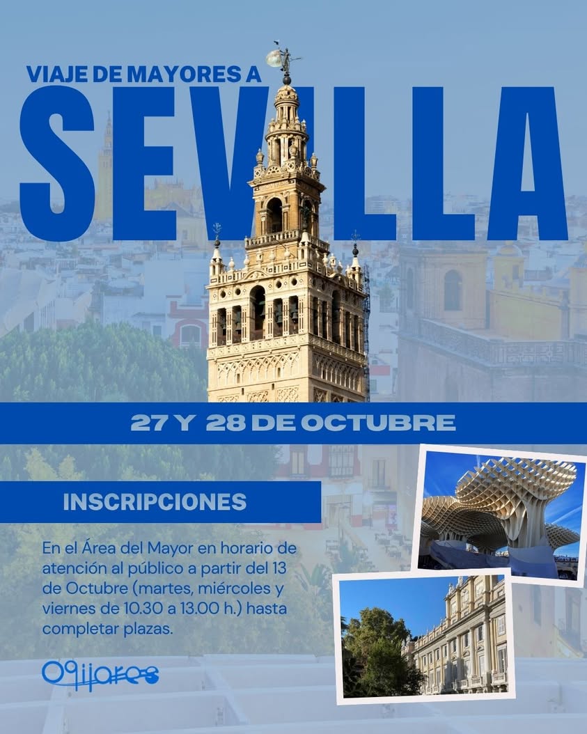 Imagen de la noticia: Ogíjares abre las inscripciones para un viaje de dos días a Sevilla para mayores