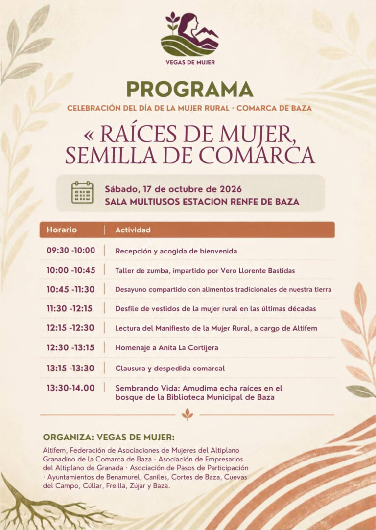 Imagen de la noticia: Baza acoge el sábado 17 el encuentro comarcal del Día de la Mujer Rural