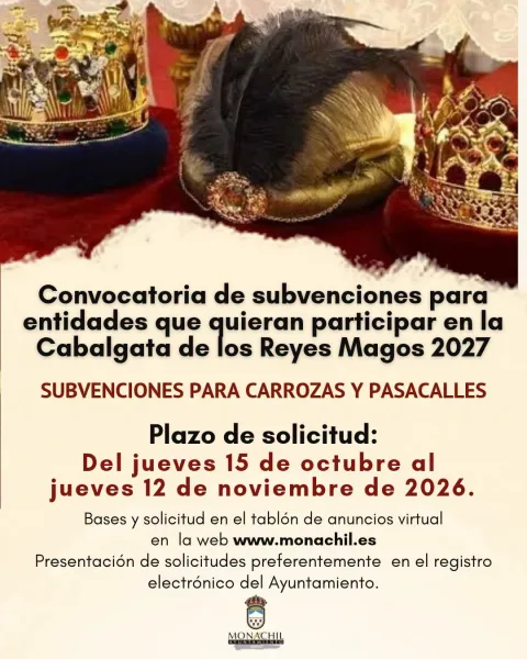 Imagen de la noticia: Monachil abre las ayudas para las carrozas de la Cabalgata de Reyes 2027