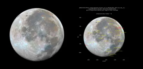 Imagen de la noticia: La cámara JANUS, con participación del IAA-CSIC, capta nuevas imágenes de la Tierra y la Luna