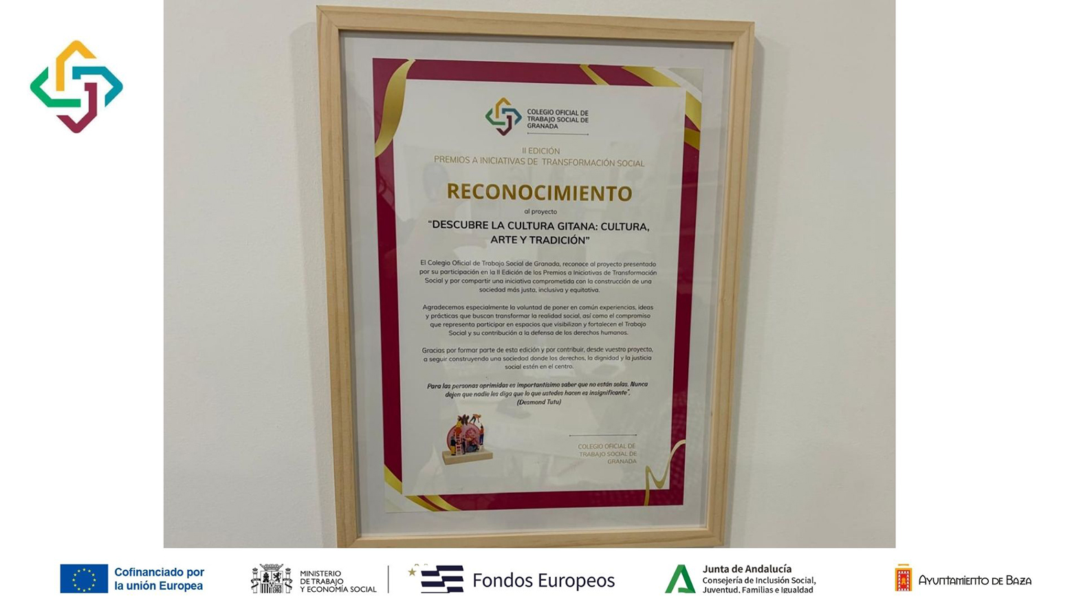 Imagen de la noticia: Una trabajadora social de Cuevas de Baza gana un premio del Colegio de Trabajo Social de Granada