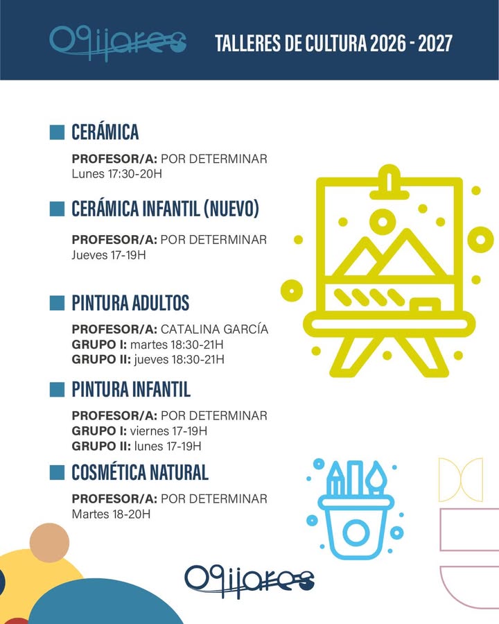 Imagen de la noticia: Ogíjares abre la inscripción a los Talleres de Cultura 2026/2027 por 15 euros