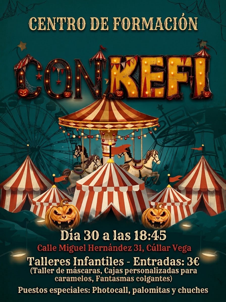 Imagen de la noticia: Cúllar Vega celebra Halloween el 30 de octubre con talleres infantiles por 3 euros