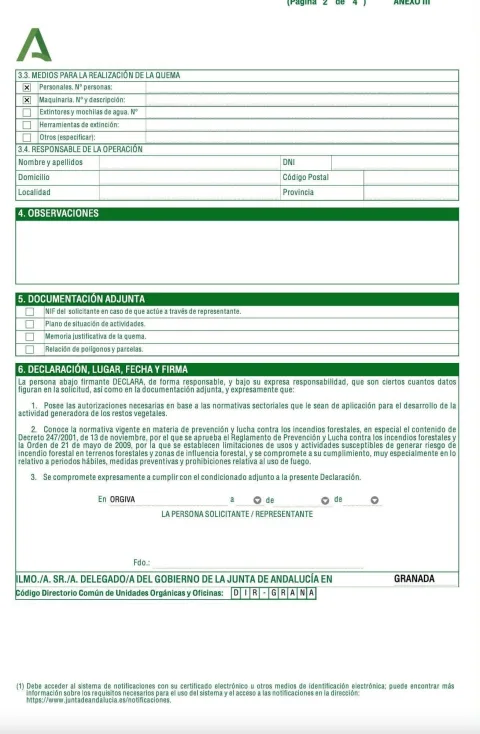 Imagen de la noticia: Órgiva abre el trámite para declarar las quemas agrícolas de 2026