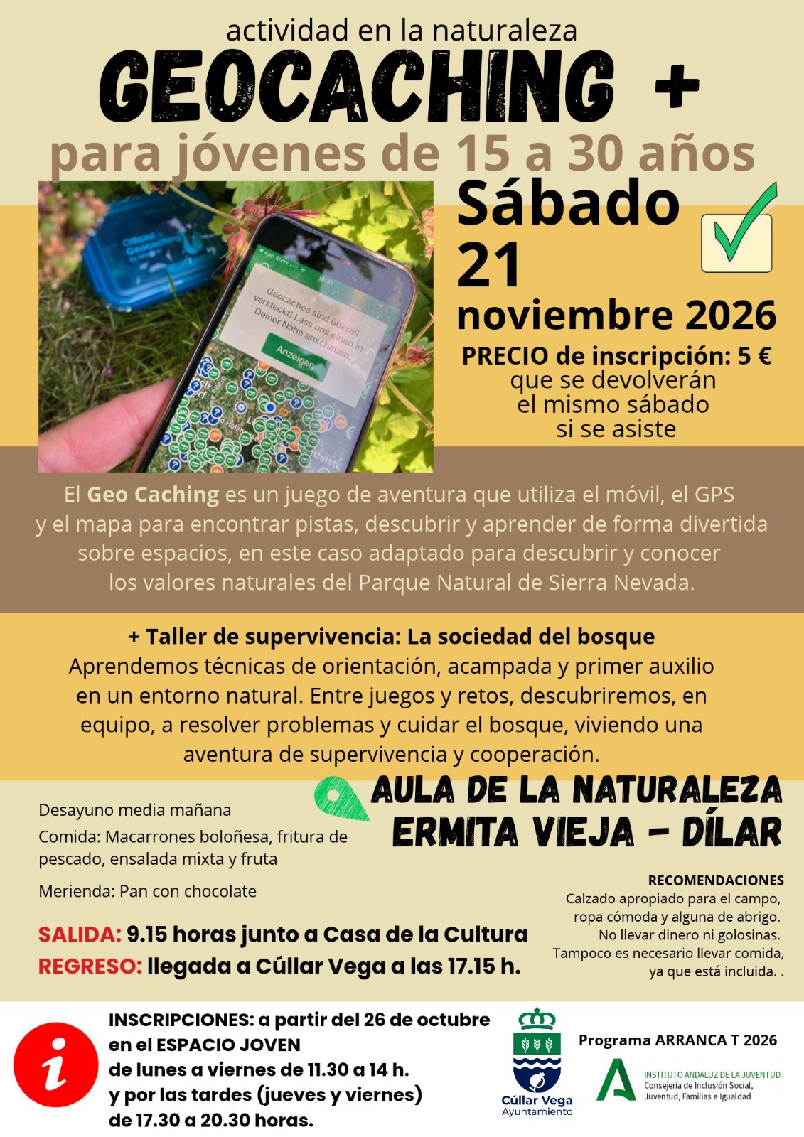 Imagen de la noticia: Cúllar Vega abre el día 26 las inscripciones para una jornada de geocaching