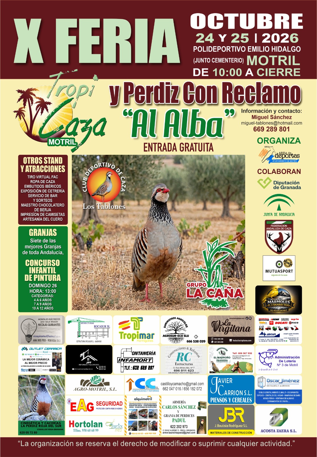 Imagen de la noticia: Cinco granjas de perdiz de Andalucía se dan cita en Motril este fin de semana