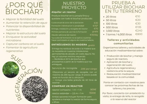 Imagen de la noticia: Órgiva convierte los restos de poda en biochar para mejorar el suelo