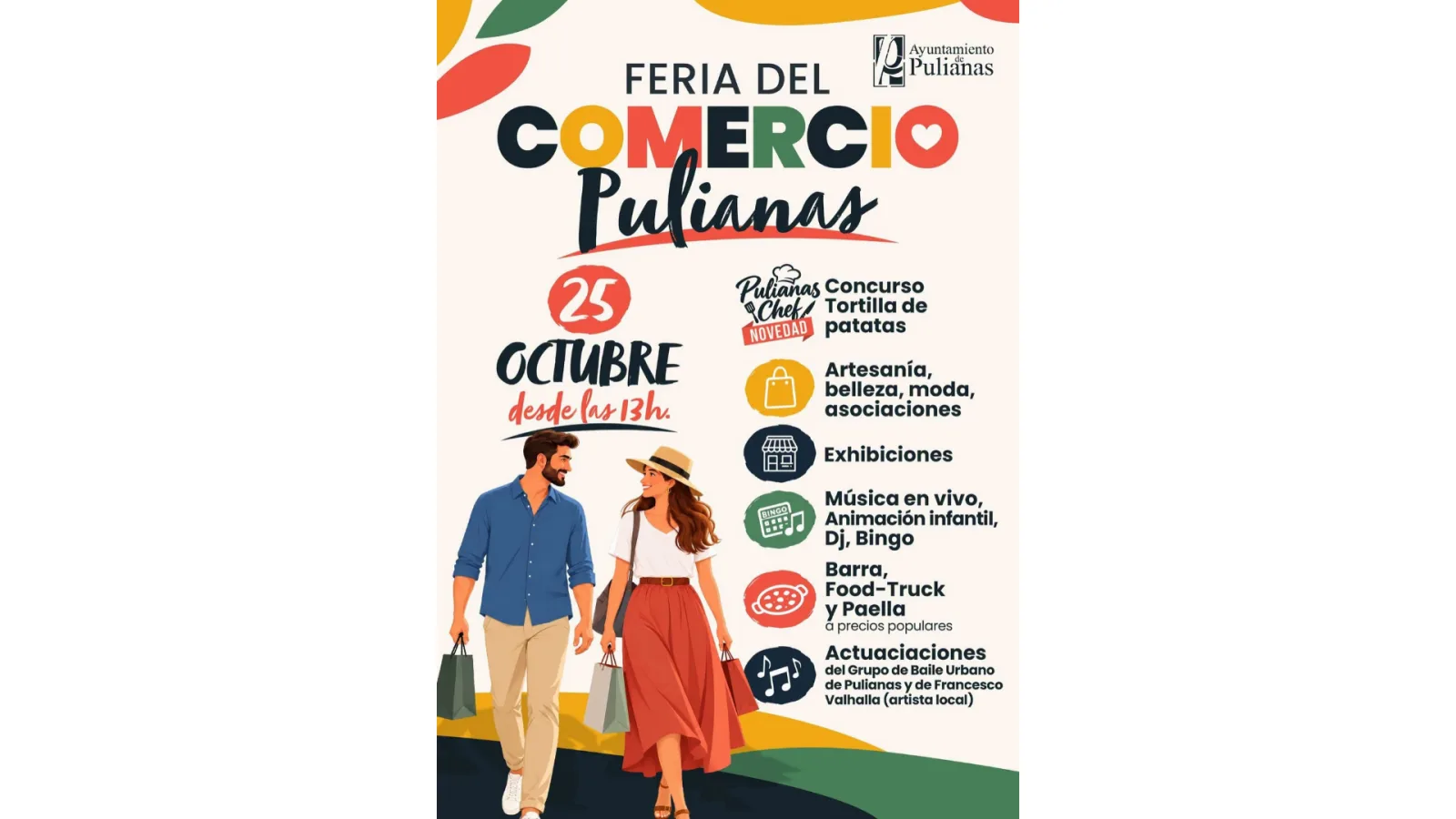 Imagen de la noticia: Pulianas celebra su VI Feria del Comercio con tortillas, música y food trucks
