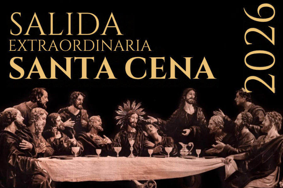 Cartel con el texto Salida Extraordinaria Santa Cena 2026 sobre una escena de la Última Cena.